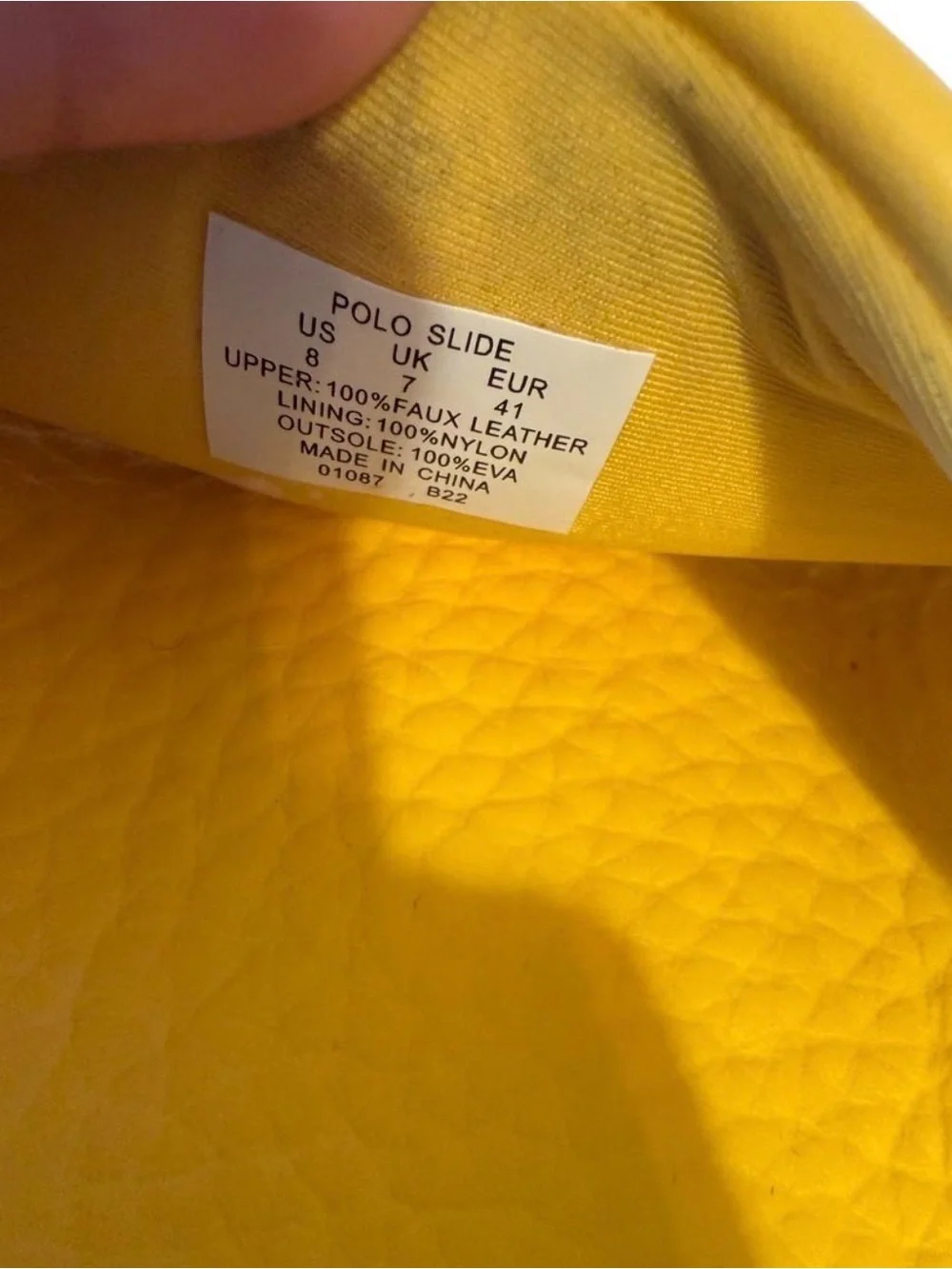 Polo by Ralph Lauren Yellow Slide Sandals